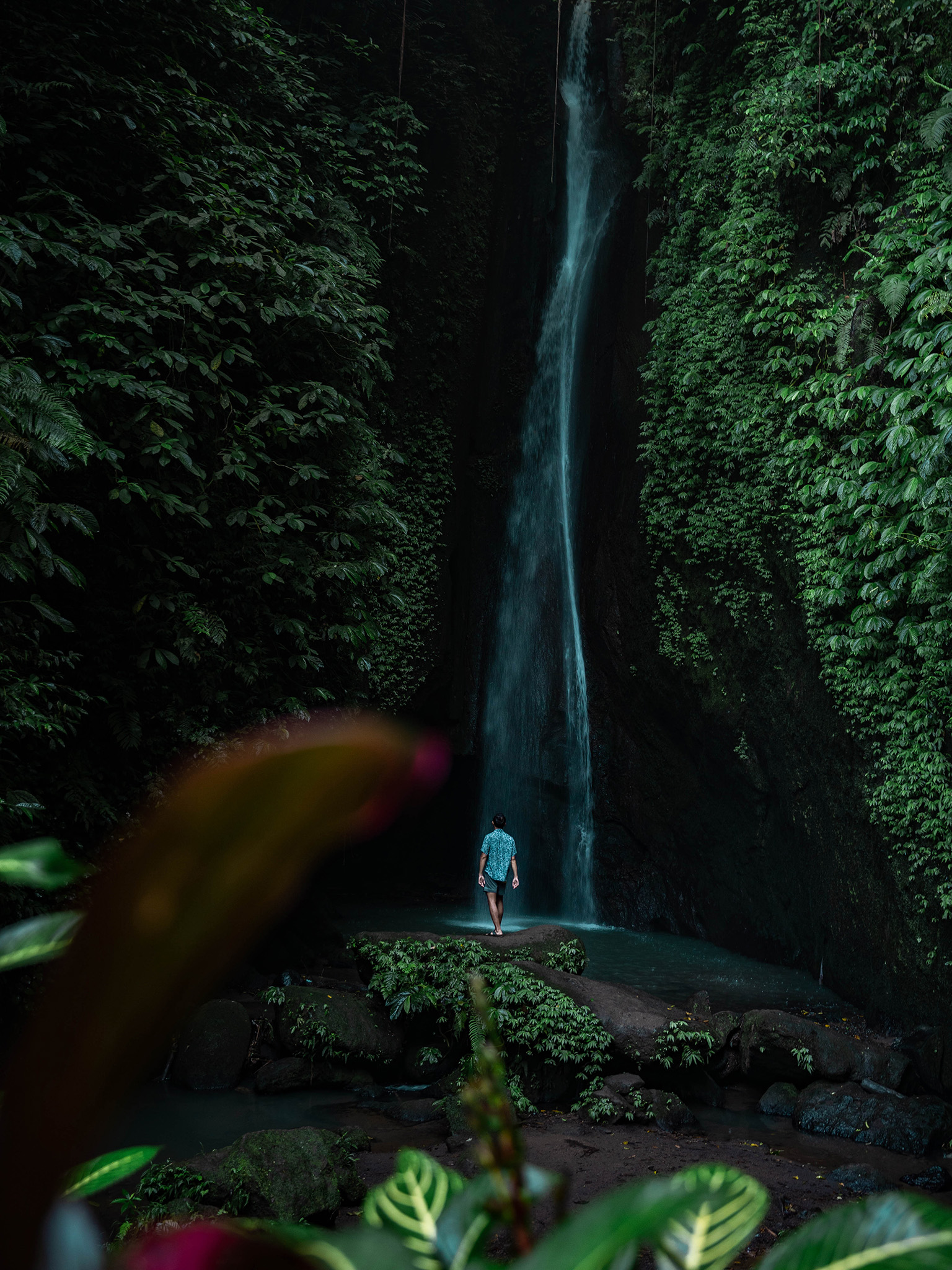 Photo de la cascade d'eau Leke Leke à Bali